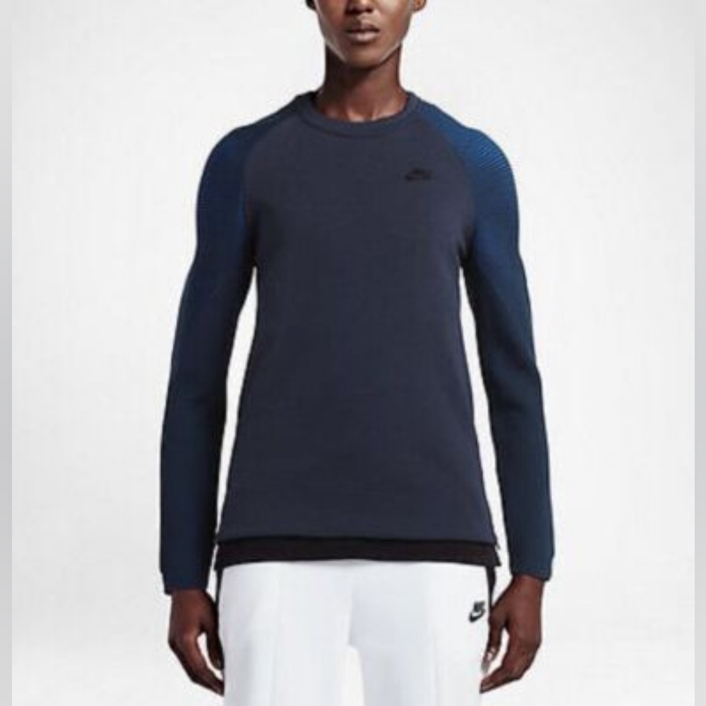 Nike Tech Men's Crew Ribbed Sweatshirt In M